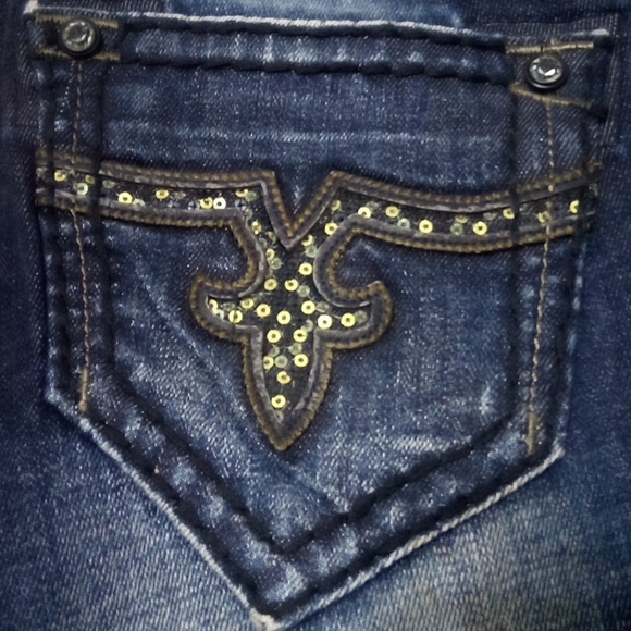Rock Revival Jeans Women's Jacklyn Skinny 26 Embellished Shimmer  NWOT DEFECT - Picture 2 of 10